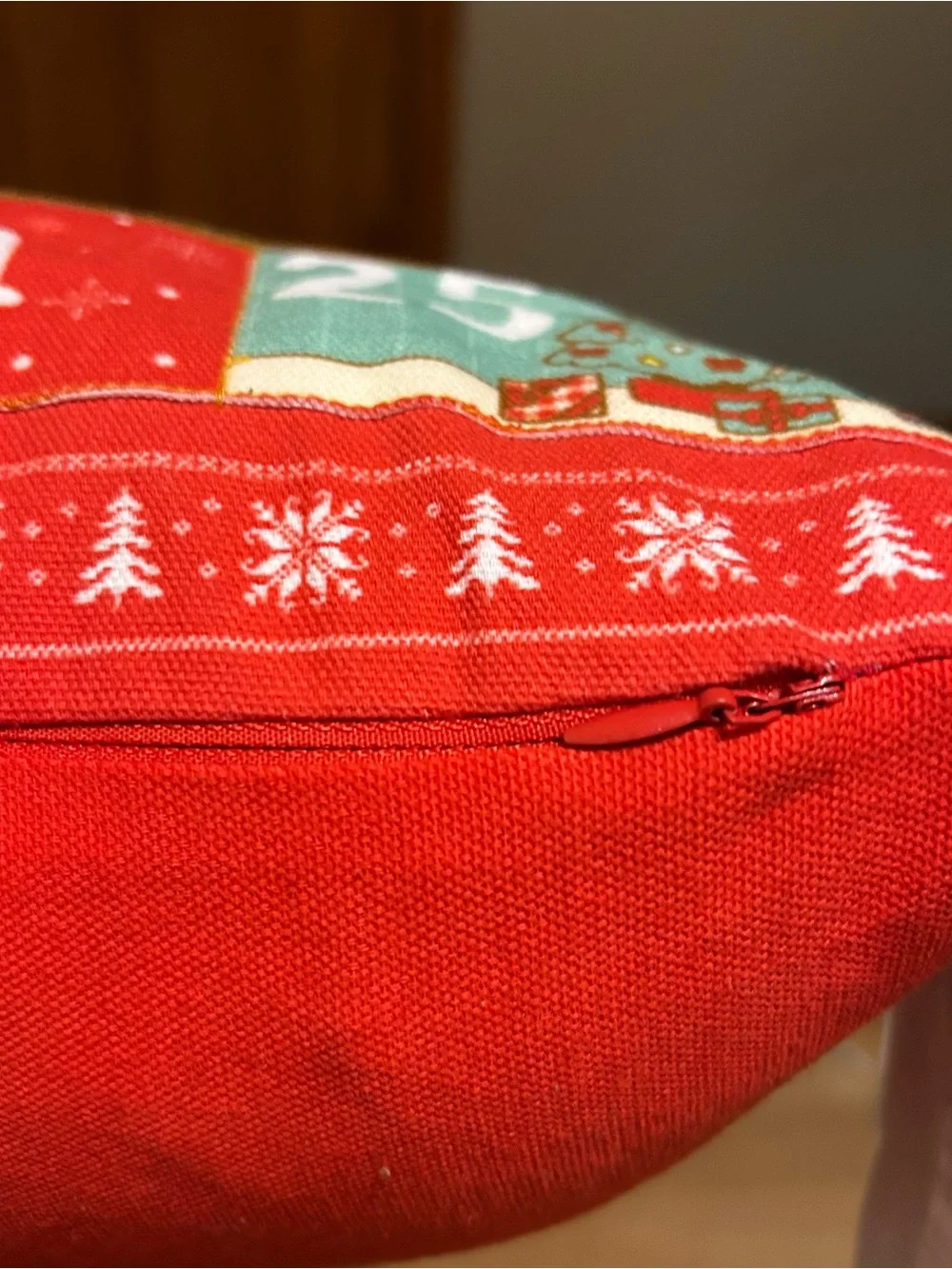 Hello Kitty Red Advent Holiday Pillow with Numbered Pockets & Kitty Date Marker